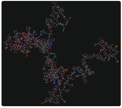 Modelo tridimensional β-caseína